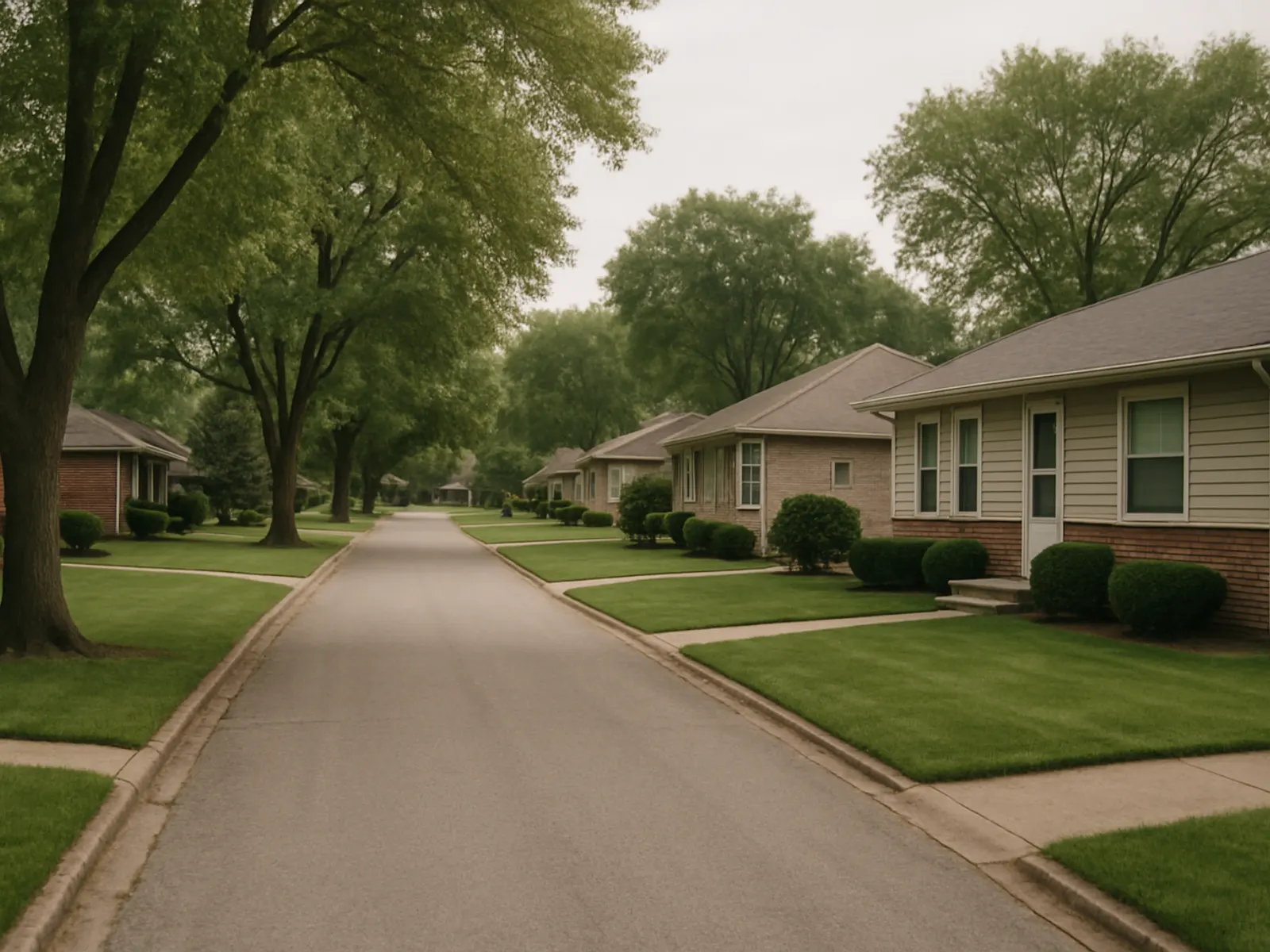 A quiet Southside residential street with clipped lawns and mature trees